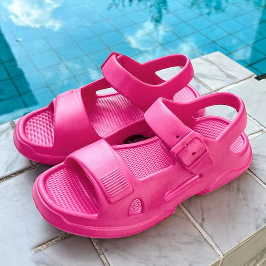 EVA Solid Flat Sports Sandals for Women