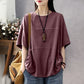 Loose Fit Fashion Round Neck T-shirt for Ladies