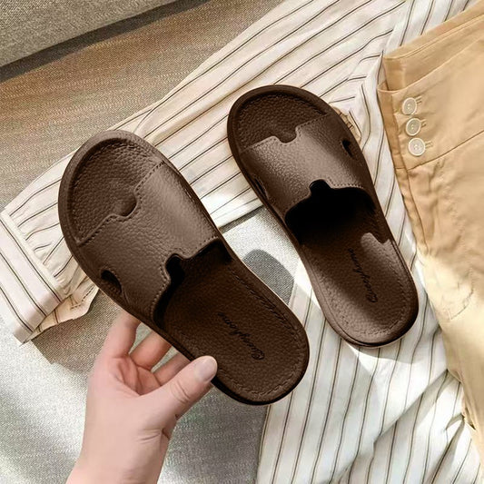 Office Wear Artificial Leather Slip-On Sandals for Women
