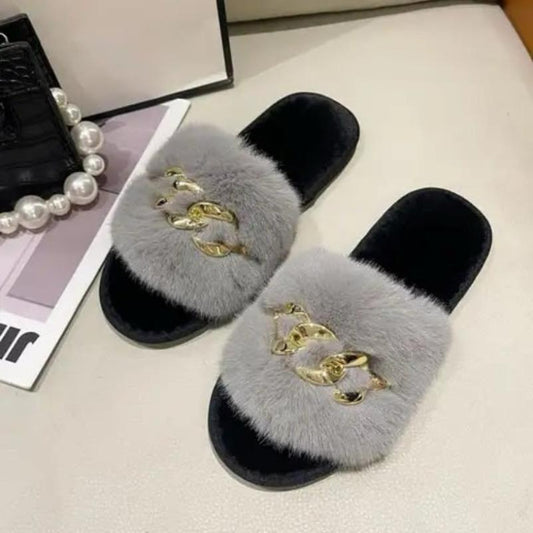 Fux Fur Fashion Slipper Indoor & Outdoor Sandals for Women