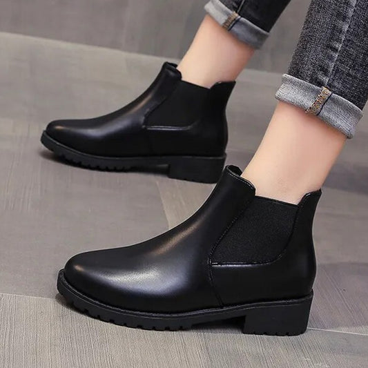 Party Wear Fashion Solid Color Slip On Boots for Women