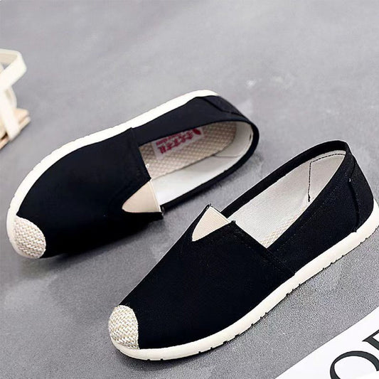 Casual Canvas Printed & Solid Loafer Shoes for Women