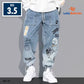 Printed Fashion Heavy Fade Casual Pants for Men