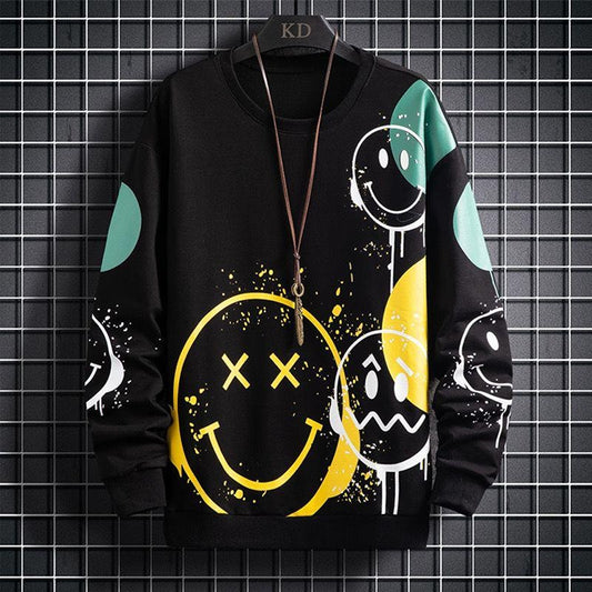 Printed Pattern Long Sleeve Pullover T-shirt for Men