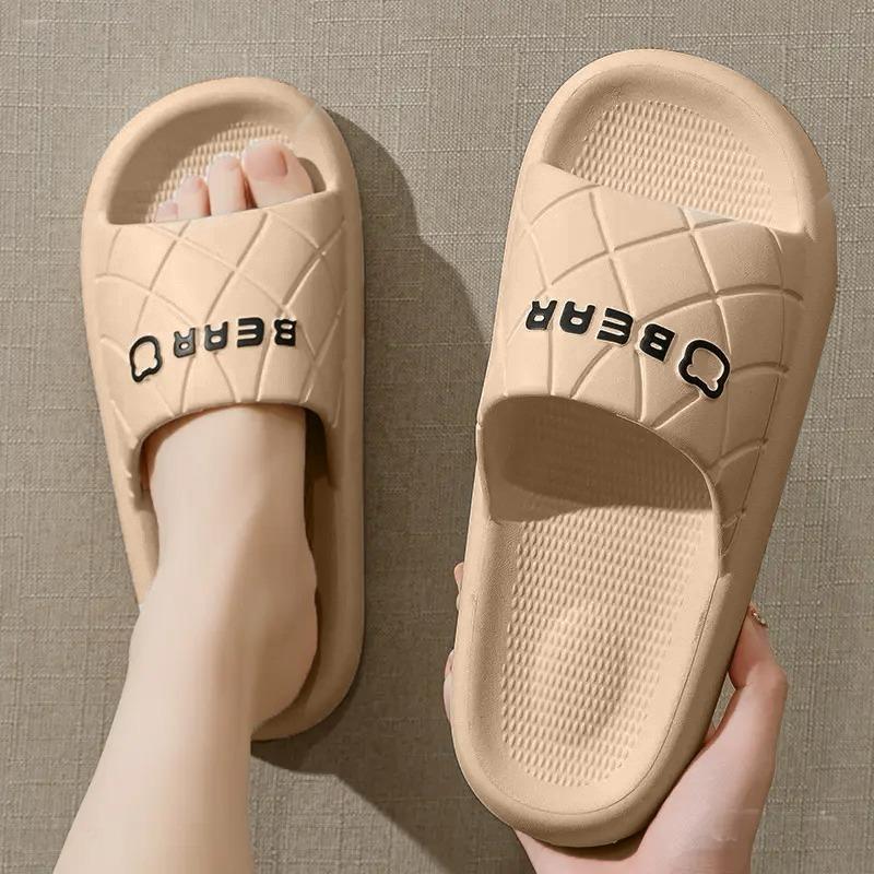 Bear Printed Style Flip Flop Beach Sandals for Women
