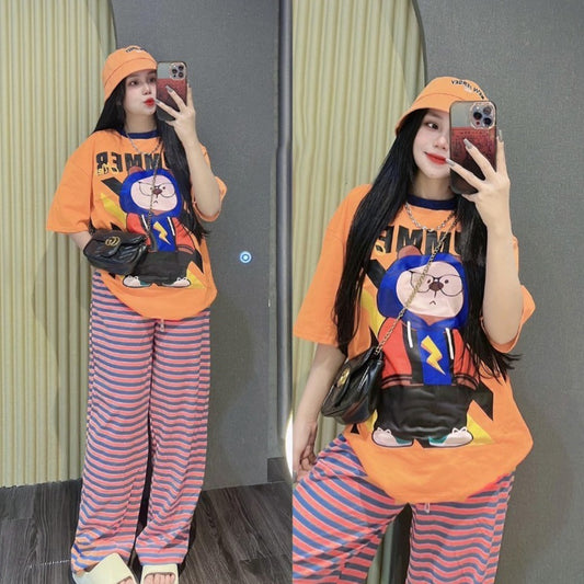 Graphic Printed Fashion Short Sleeve T-shirt for Women