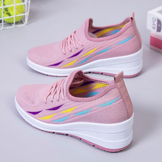 Walking Fashion Thick Sole Mesh Casual Sneakers for Women