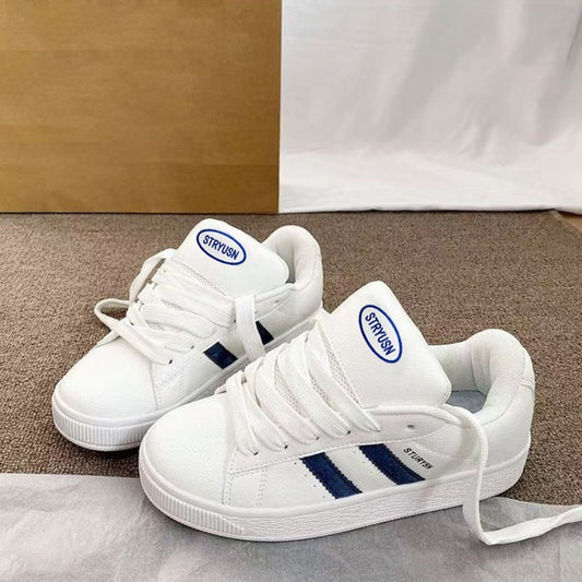 Attractive Style Thick Sole Lace Up Sneakers for Women