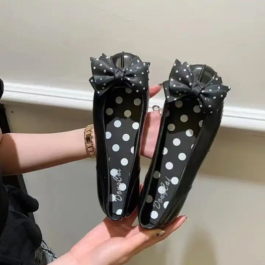 Polka Dot Round Toe Sandal Shoes for Women