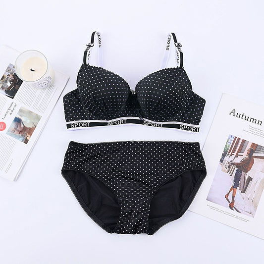 Polka Dot Fashion Non Padded Bra for Women