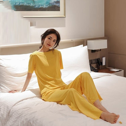 Indoor Fashion Solid Color Pajama for Women