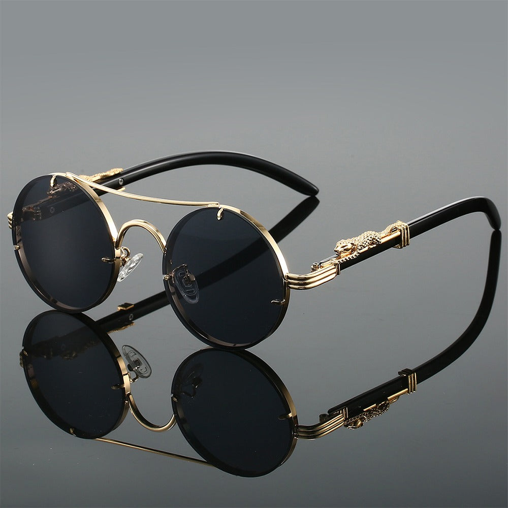 Round Double Beam Sunglasses for Men & Women