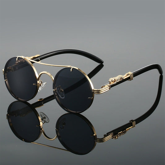 Round Double Beam Sunglasses for Men & Women