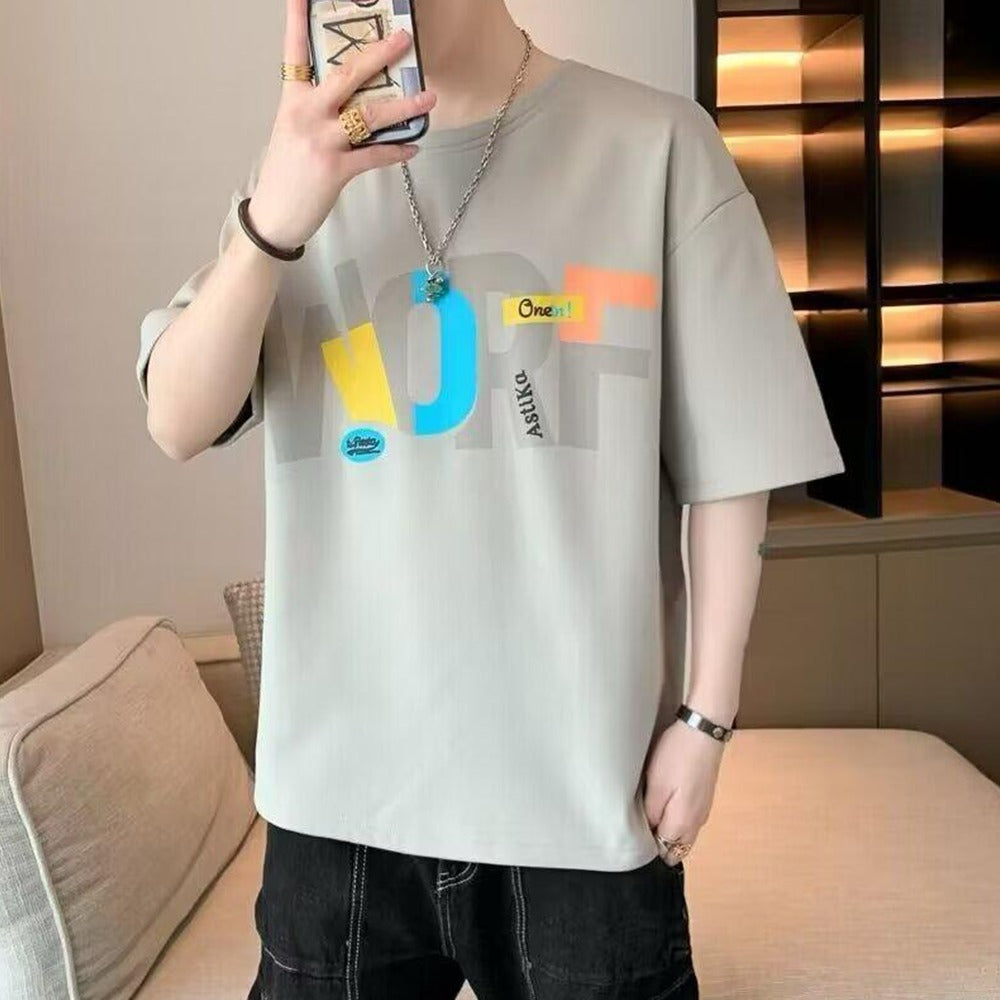 Graphics Printed Fashion Short Sleeve T-shirt for Men