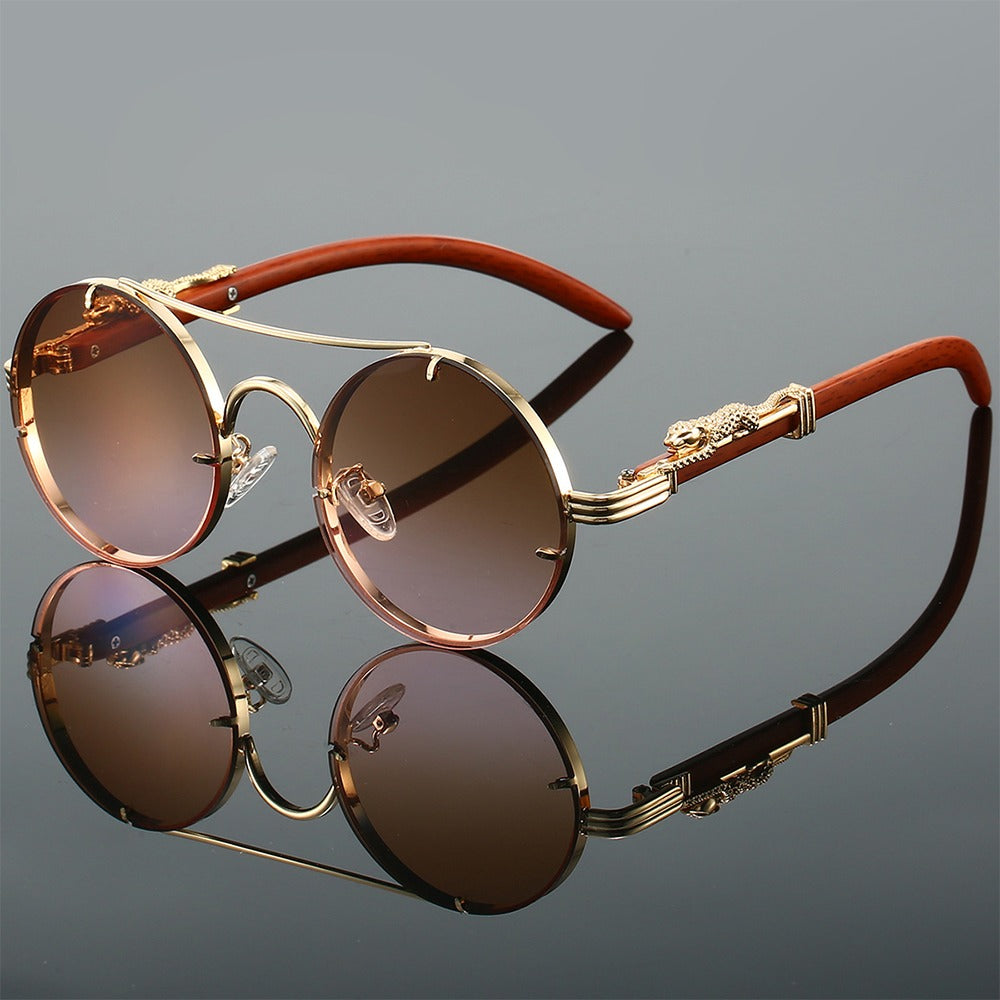 Round Double Beam Sunglasses for Men & Women