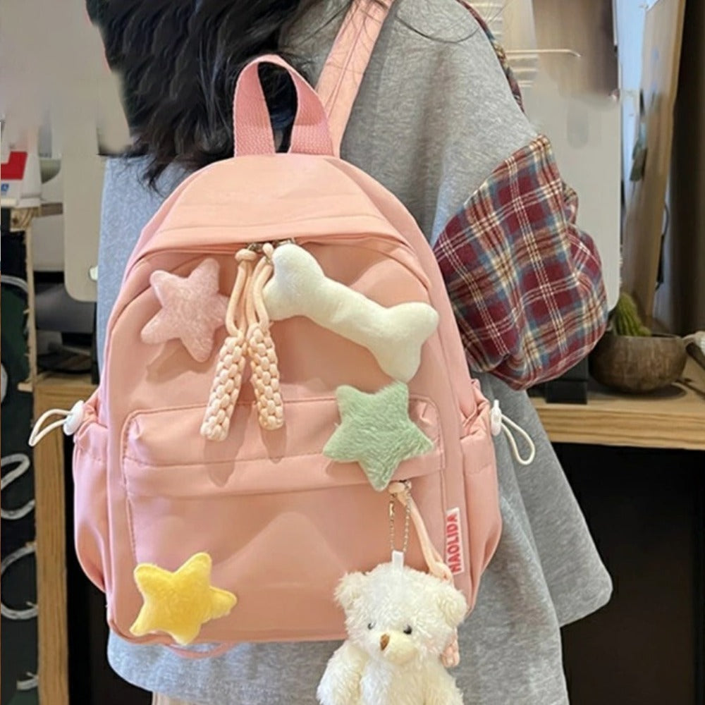 Preppy Star Decor Backpack Bag for Women