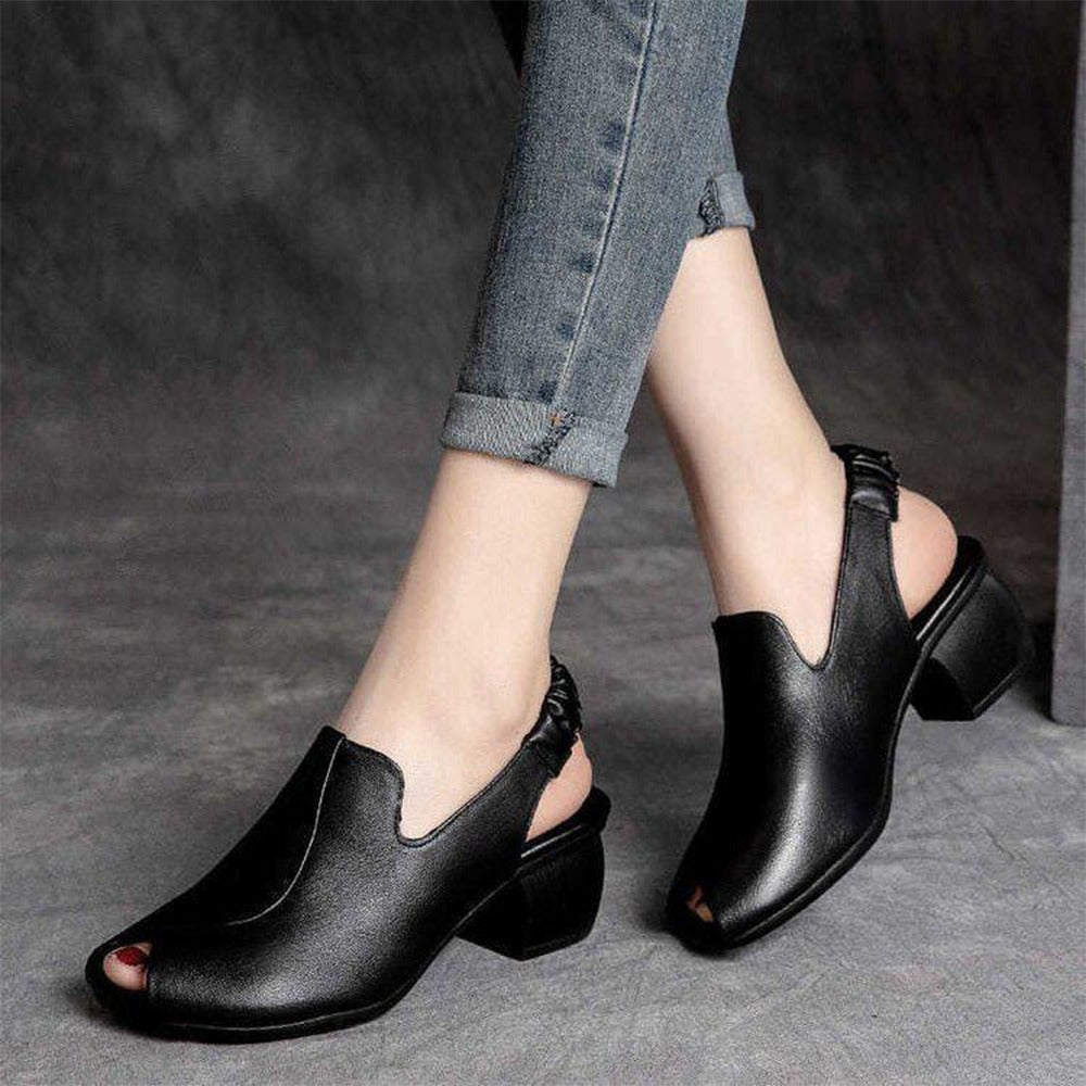 Fish Mouth Fashion Mid Heel Sandals for Women