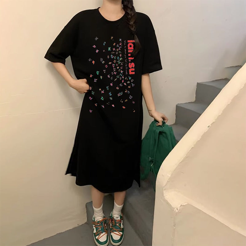 Designer Pattern Korean Style Home Wear Dress for Women