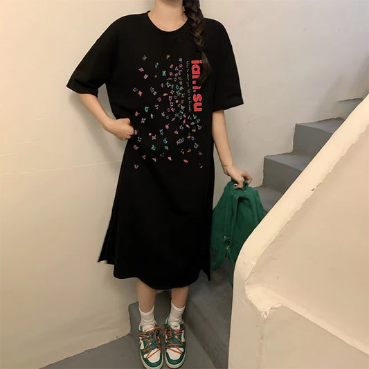 Designer Pattern Korean Style Home Wear Dress for Women