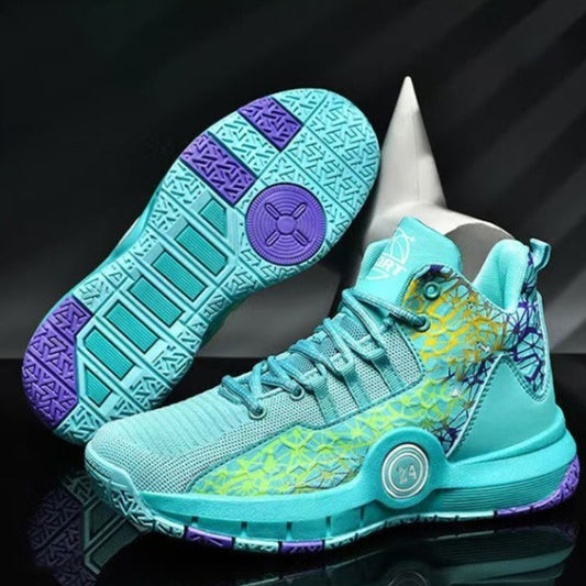 High Top Fashion Printed Mesh Sneakers for Men