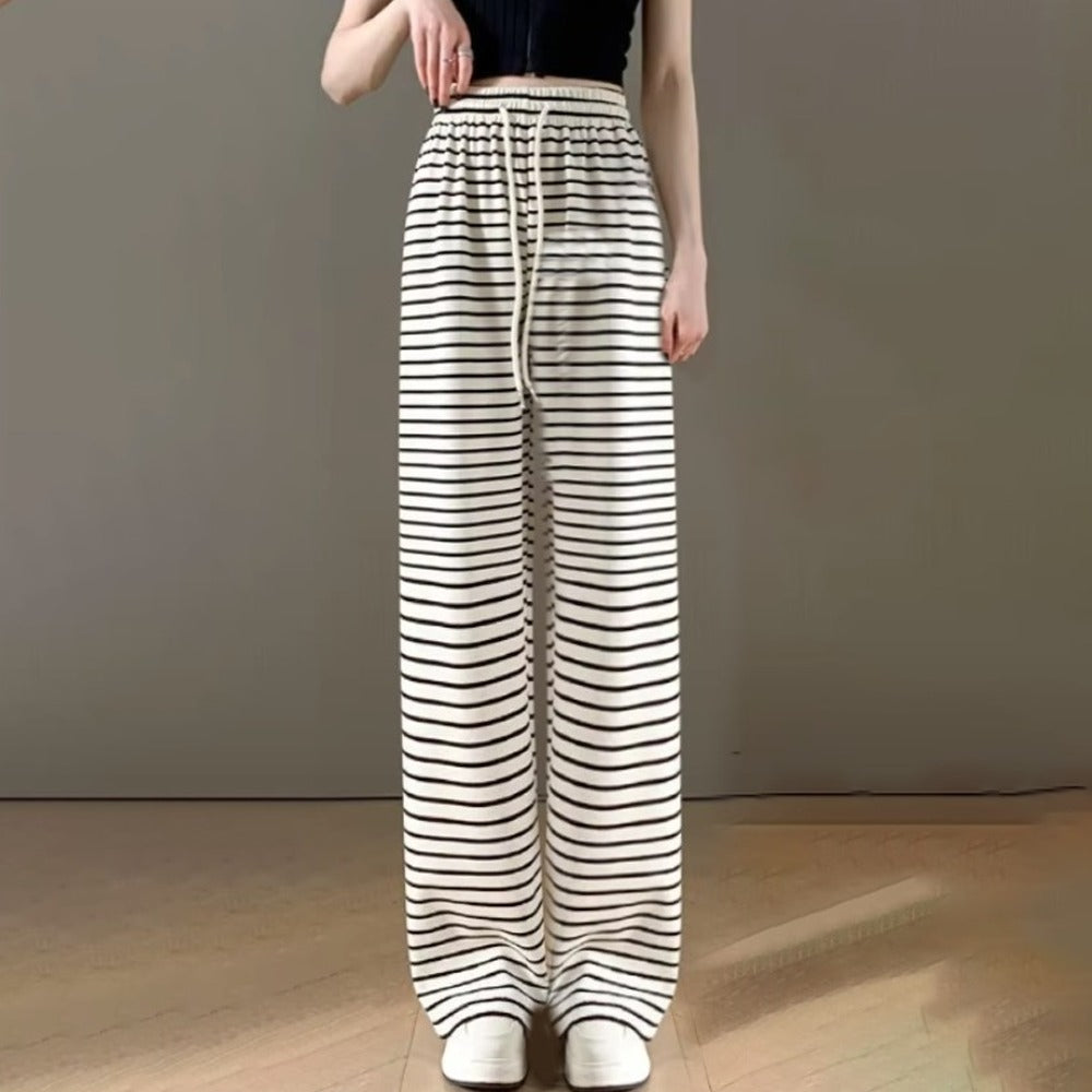 Striped Zebra Pattern Wide Leg Pant for Women