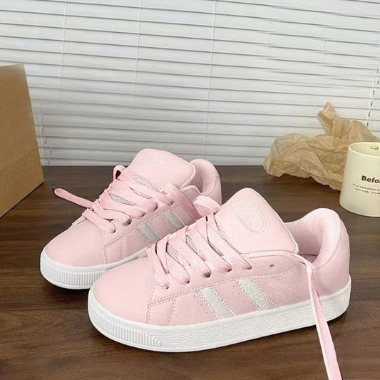 Attractive Style Thick Sole Lace Up Sneakers for Women
