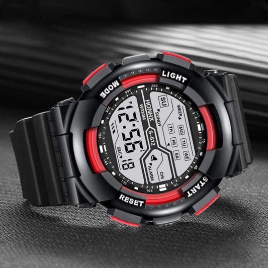 Solid Color Sports Fit Digital Watch for Men