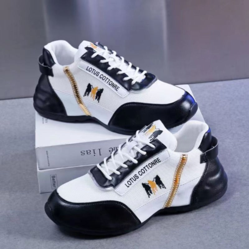 Durable Rubber Sole Lace Up Outdoor Sneakers for Women