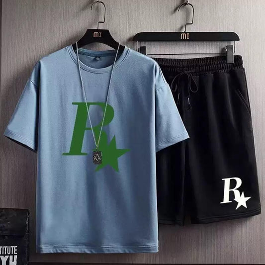 R Star Printed T-shirt & Shorts for Men