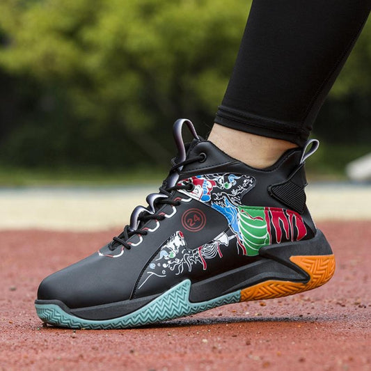 Graphics Printed Fashion Lace Up Sneaker Shoes for Men