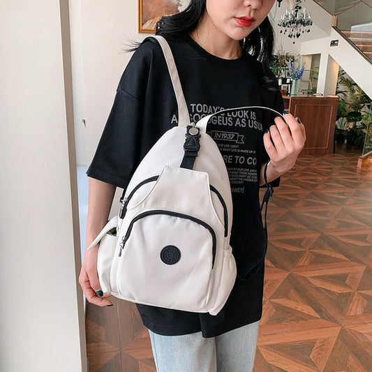Solid Color Fashion Backpack Bag for Women