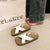 Cross Band Fashion Slip On Sandals for Women