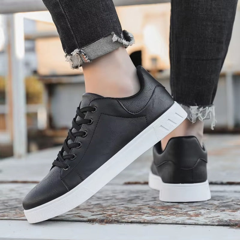 Synthetic Fashion Solid Lace Up Shoes for Men