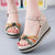Wedge Wedding Fashion Side Buckle Sandals for Women
