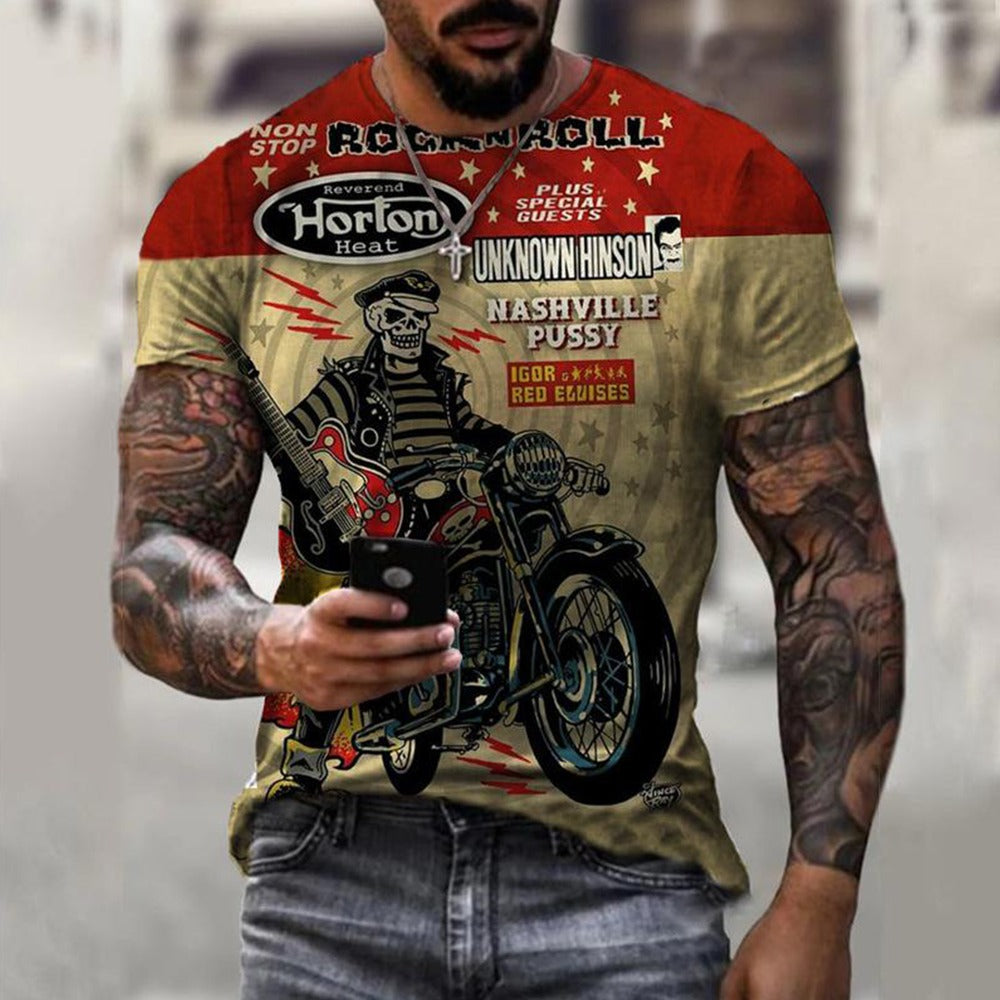 Graphic Printed Fashion Short Sleeve T-shirt for Men