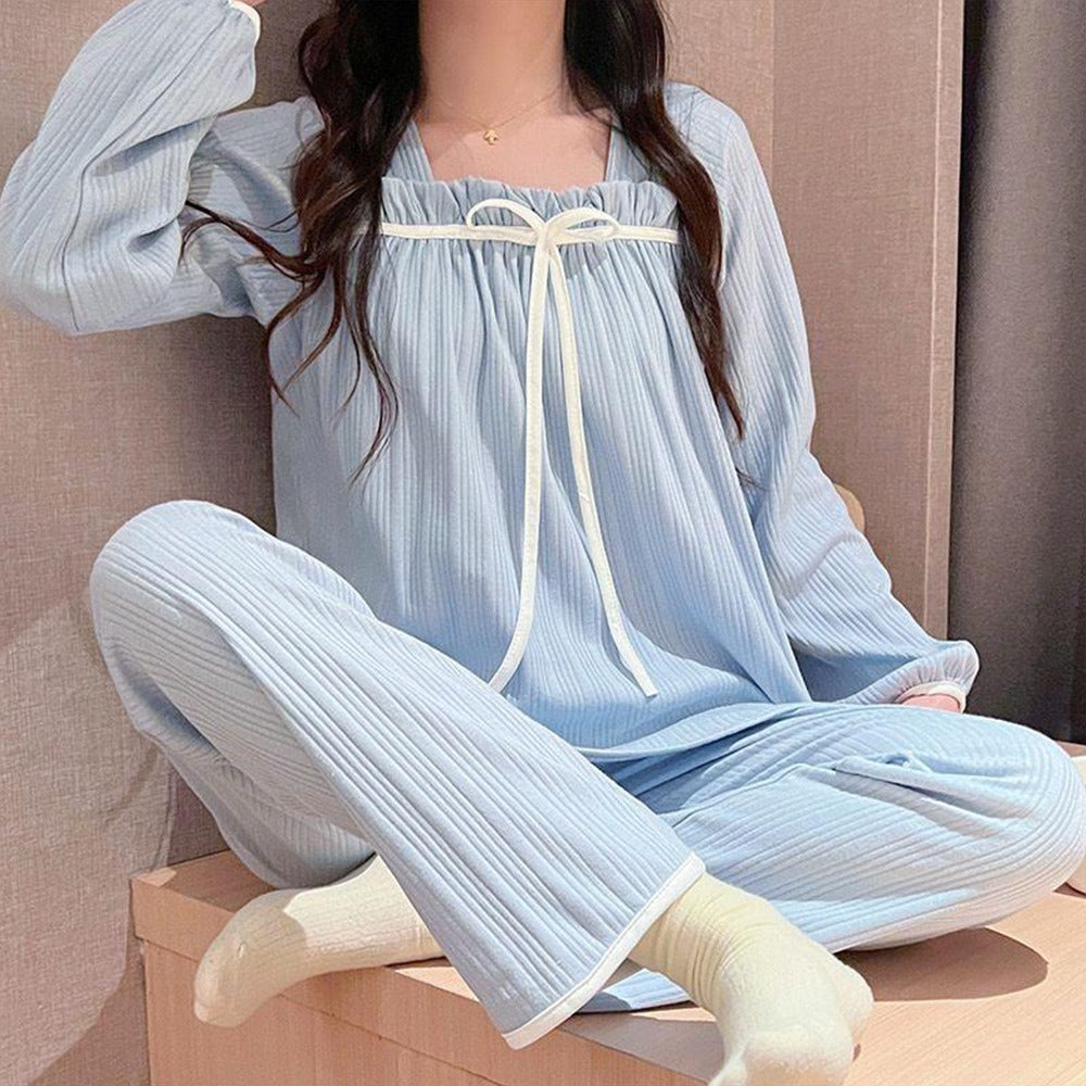 Solid Casual Pajama Top & Pant for Women