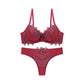 Bridal Padded Solid Bra & Pant Set for Women