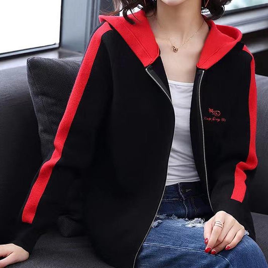 Full Sleeve Sweatshirt Hooded Zip Up Jacket for Women