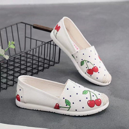 Casual Canvas Printed & Solid Loafer Shoes for Women