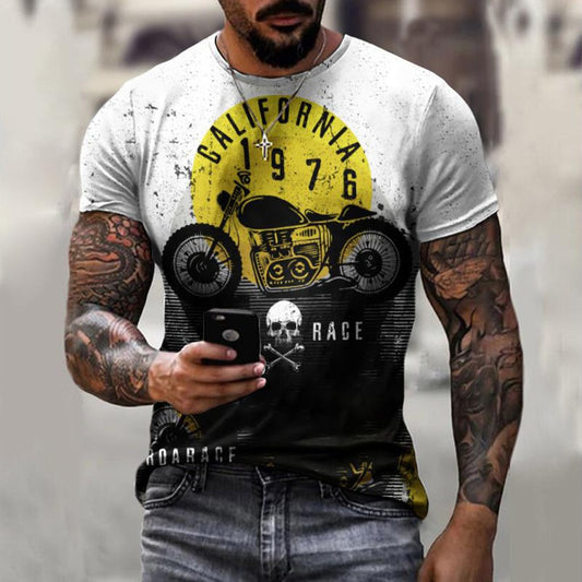 Graphic Printed Fashion Short Sleeve T-shirt for Men