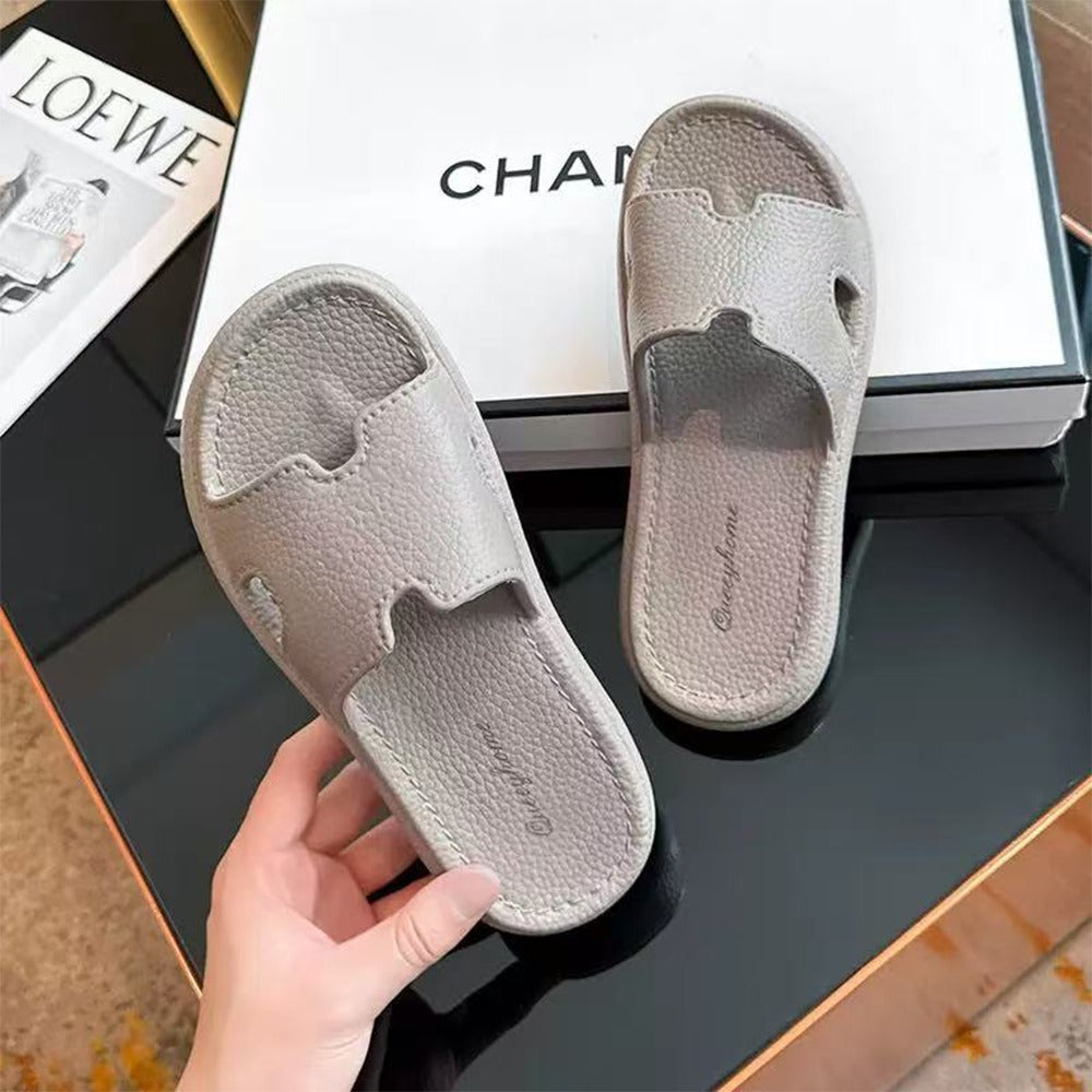 Office Wear Artificial Leather Slip-On Sandals for Women
